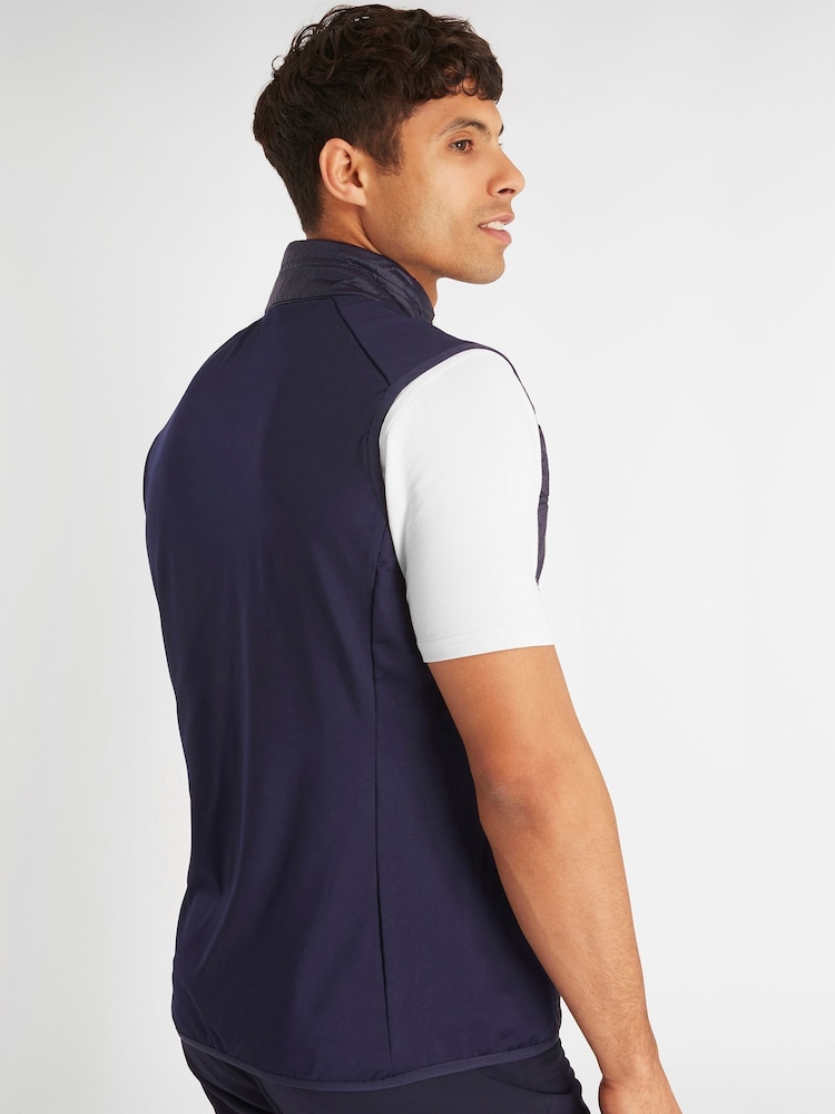 Calvin Klein Golf Blue Rangewood Full Zip Hybrid Gilet - Image 2 of 9