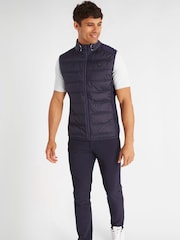 Calvin Klein Golf Blue Rangewood Full Zip Hybrid Gilet - Image 3 of 9