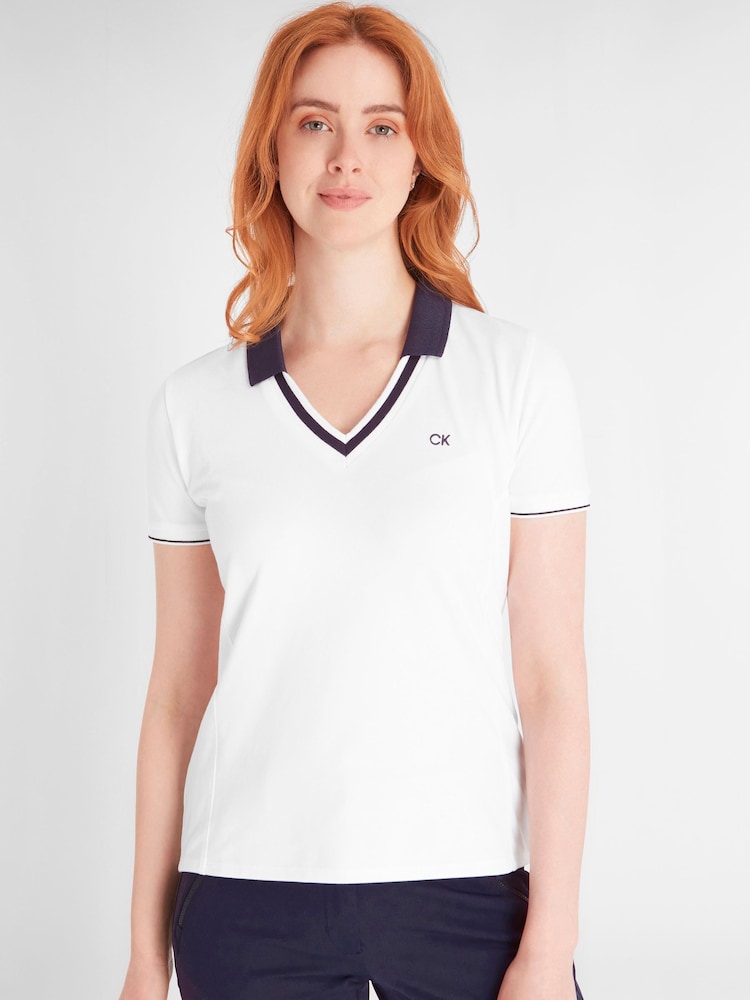 Calvin Klein Golf Delaware White Polo Shirt - Image 1 of 8
