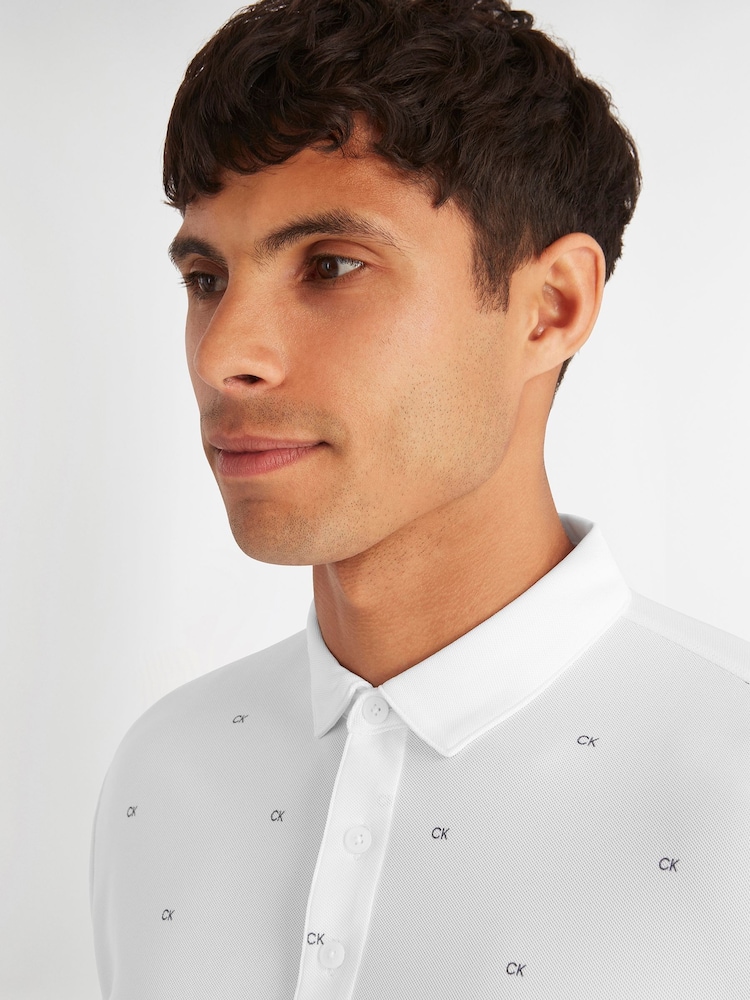 Calvin Klein Golf Monogram Polo Shirt - Image 4 of 8