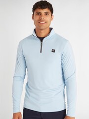 Top térmico con media cremallera cremallera azul West Gate de Calvin Klein Golf - Imagen 1 de 9