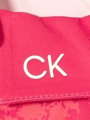 Calvin Klein Golf Pink Canvas Print Polo Shirt - Image 11 of 12