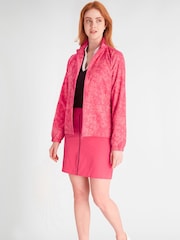 Calvin Klein Golf Canvas Pink Print windbreaker Jacket - Image 3 of 9