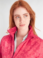 Calvin Klein Golf Canvas Pink Print windbreaker Jacket - Image 4 of 9