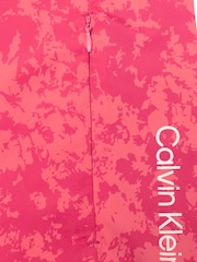Calvin Klein Golf Canvas Pink Print windbreaker Jacket - Image 8 of 9
