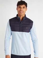 Calvin Klein Golf Blue Rangewood Quarter Zip Hybrid Base Layer - Image 1 of 8