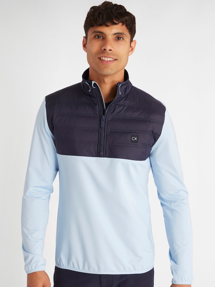 Calvin Klein Golf Blue Rangewood Quarter Zip Hybrid Base Layer - Image 1 of 8