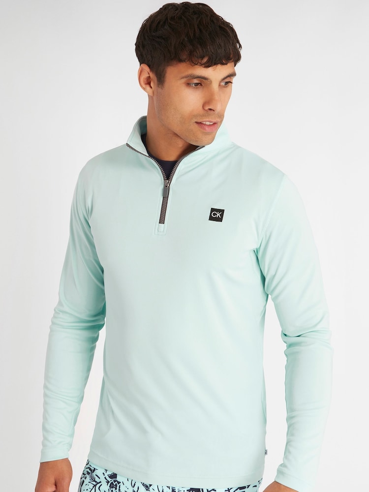 Calvin Klein Golf Green Westgate Quarter Zip Base Layer - Image 1 of 9