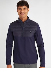 Calvin Klein Golf Blue Rangewood Quarter Zip Hybrid Base Layer - Image 1 of 8