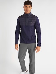 Calvin Klein Golf Blue Rangewood Quarter Zip Hybrid Base Layer - Image 3 of 8