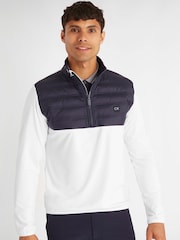 Calvin Klein Golf Rangewood Quarter Zip Hybrid White Base Layer - Image 1 of 8
