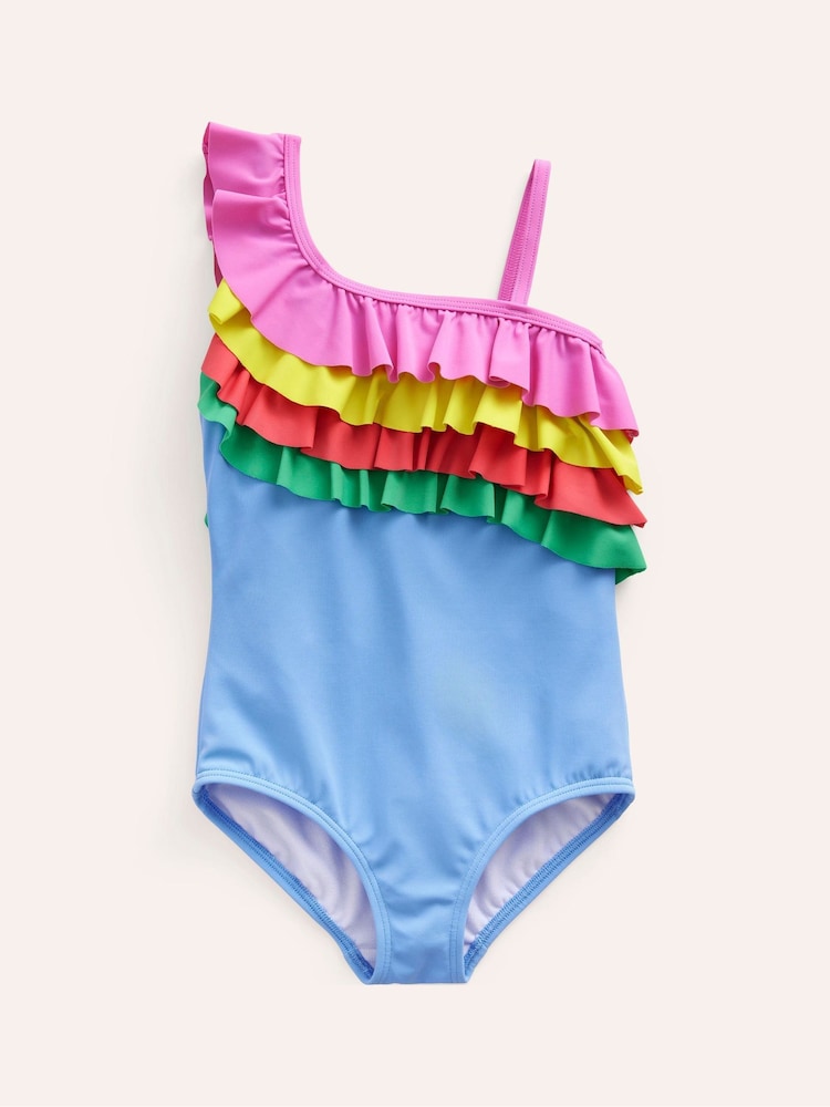 Boden Blue One Shoulder Multi Swimsuit - Image 1 of 3 Boden Blue One Shoulder Multi Swimsuit - Image 1 of 3