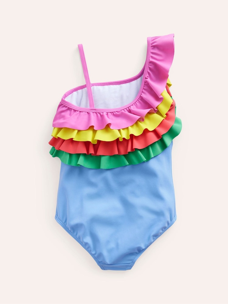 Boden Blue One Shoulder Multi Swimsuit - Image 2 of 3 Boden Blue One Shoulder Multi Swimsuit - Image 2 of 3