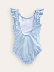 Boden Blue Logo Flutter Sleeve Swimsuit - Image 2 of 3