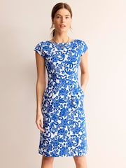 Blau mit floralem Muster - Boden Florrie Jersey Kleid aus 100 % Baumwolle - Bild 1 von 5