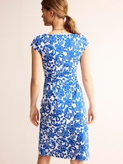 Blau mit floralem Muster - Boden Florrie Jersey Kleid aus 100 % Baumwolle - Bild 2 von 5