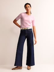 Boden Pink Catriona 100% Cotton Crew T-Shirt - Image 3 of 6