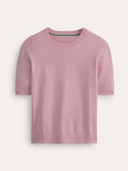 Boden Pink Catriona 100% Cotton Crew T-Shirt - Image 5 of 6