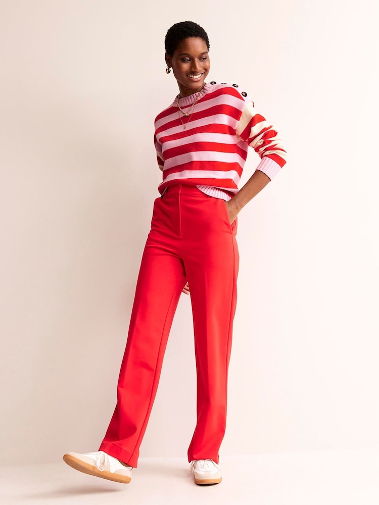 Boden Pink Hotch Potch Cotton Jumper - Image 1 of 6