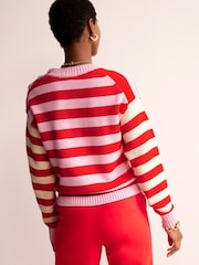 Boden Pink Hotch Potch Cotton Jumper - Image 2 of 6