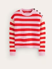 Boden Pink Hotch Potch Cotton Jumper - Image 5 of 6