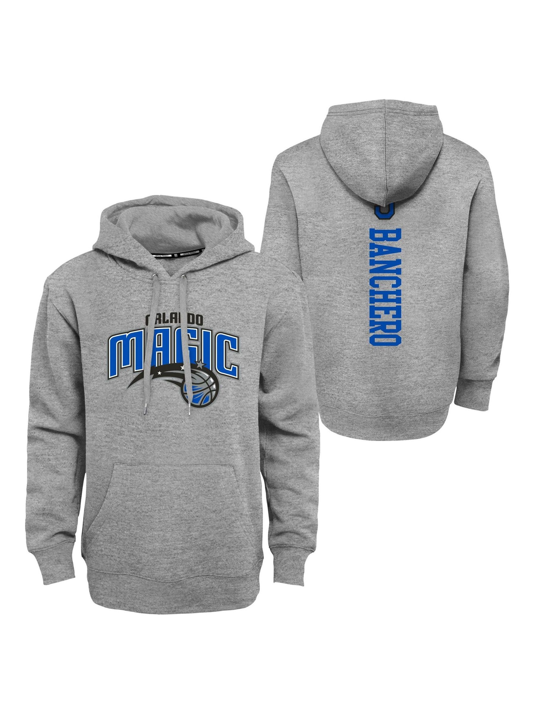 Fanatics Grey NBA Orlando Magic Name Number Hoodie Paolo Banchero Small Mens