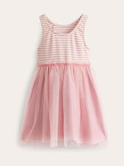 Boden Pink Jersey Tulle Mix Dress - Image 1 of 3