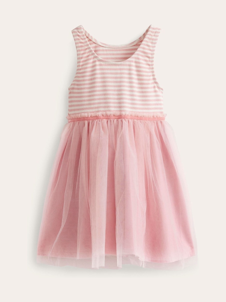 Boden Pink Jersey Tulle Mix Dress - Image 1 of 3