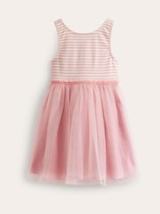 Boden Pink Jersey Tulle Mix Dress - Image 2 of 3
