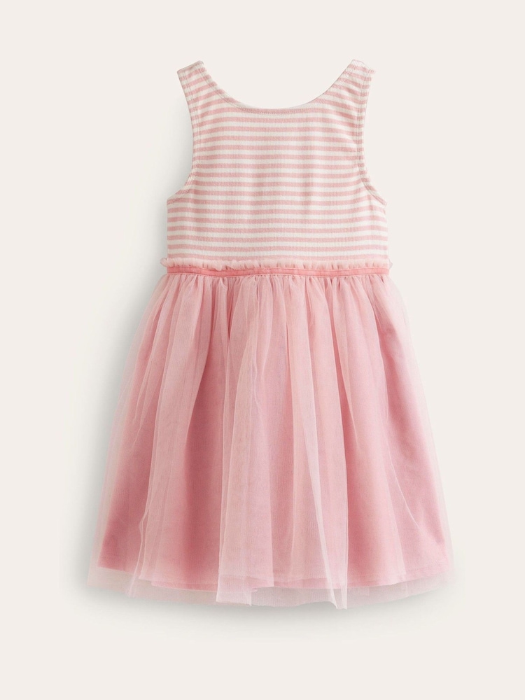 Boden Pink Jersey Tulle Mix Dress - Image 2 of 3