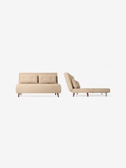 MADE.COM Loden Green Wide Stripe Large Haru 2 Seater Sofa Bed - Image 6 of 6