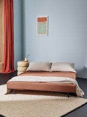 MADE.COM Nutmeg Orange Corduroy Haru 2 Seater Sofa Bed - Image 2 of 7
