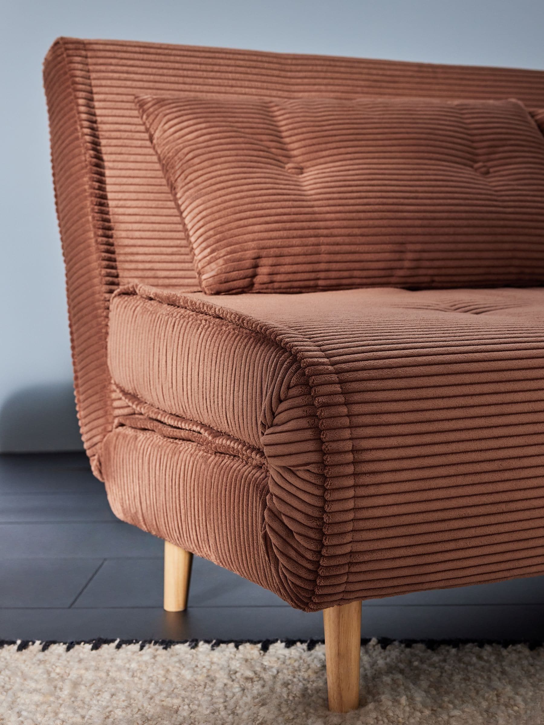 Buy MADE.COM Nutmeg Orange Corduroy Haru 2 Seater Sofa Bed