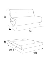 MADE.COM Nutmeg Orange Corduroy Haru 2 Seater Sofa Bed - Image 4 of 7
