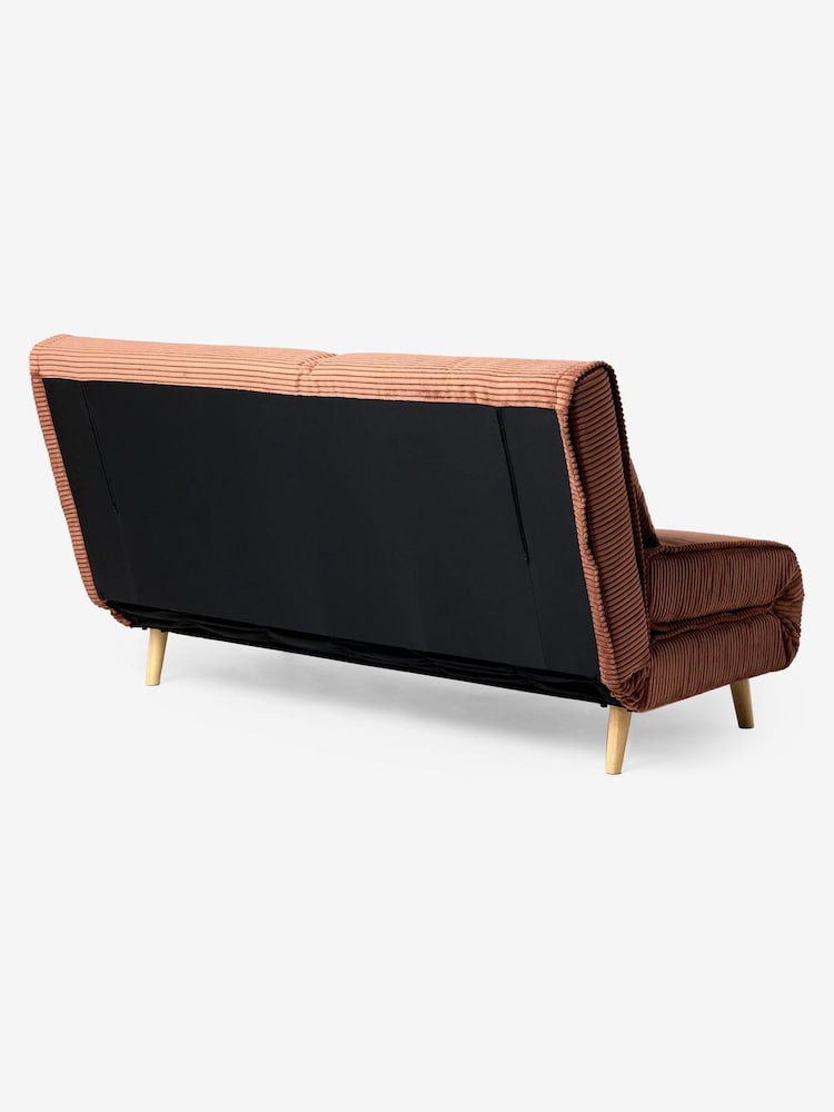 MADE.COM Nutmeg Orange Corduroy Haru 2 Seater Sofa Bed - Image 7 of 7