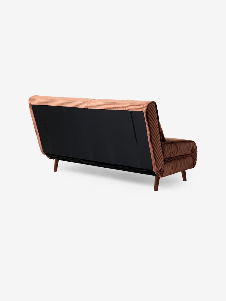 MADE.COM Nutmeg Orange Corduroy Large Haru 2 Seater Sofa Bed - Image 7 of 7