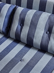 MADE.COM Eclipse Blue Wide Stripe Large Haru 2 Seater Sofa Bed - Image 4 of 6