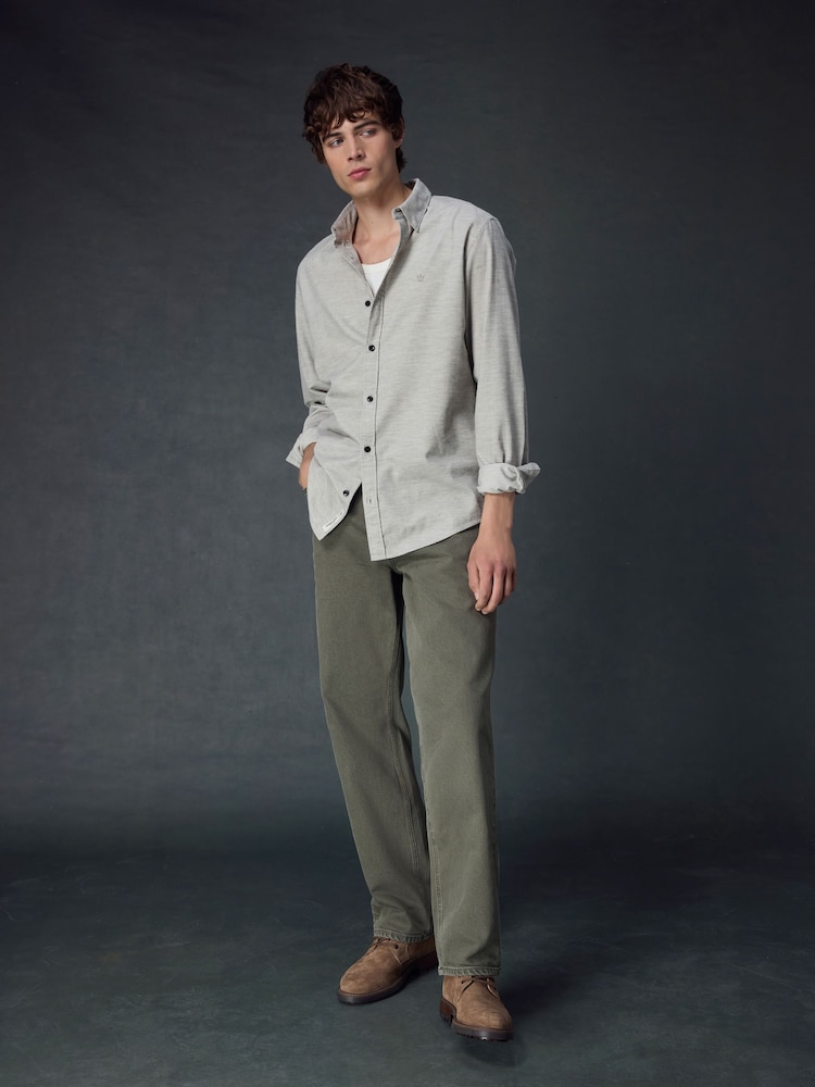 Neutral Corduroy Long Sleeve 100% Cotton Shirt - Image 2 of 10