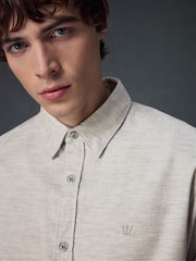 Neutral Corduroy Long Sleeve 100% Cotton Shirt - Image 4 of 10