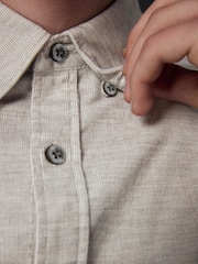 Neutral Corduroy Long Sleeve 100% Cotton Shirt - Image 5 of 10