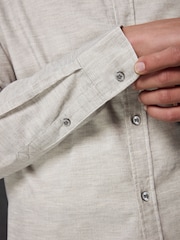 Neutral Corduroy Long Sleeve 100% Cotton Shirt - Image 7 of 10