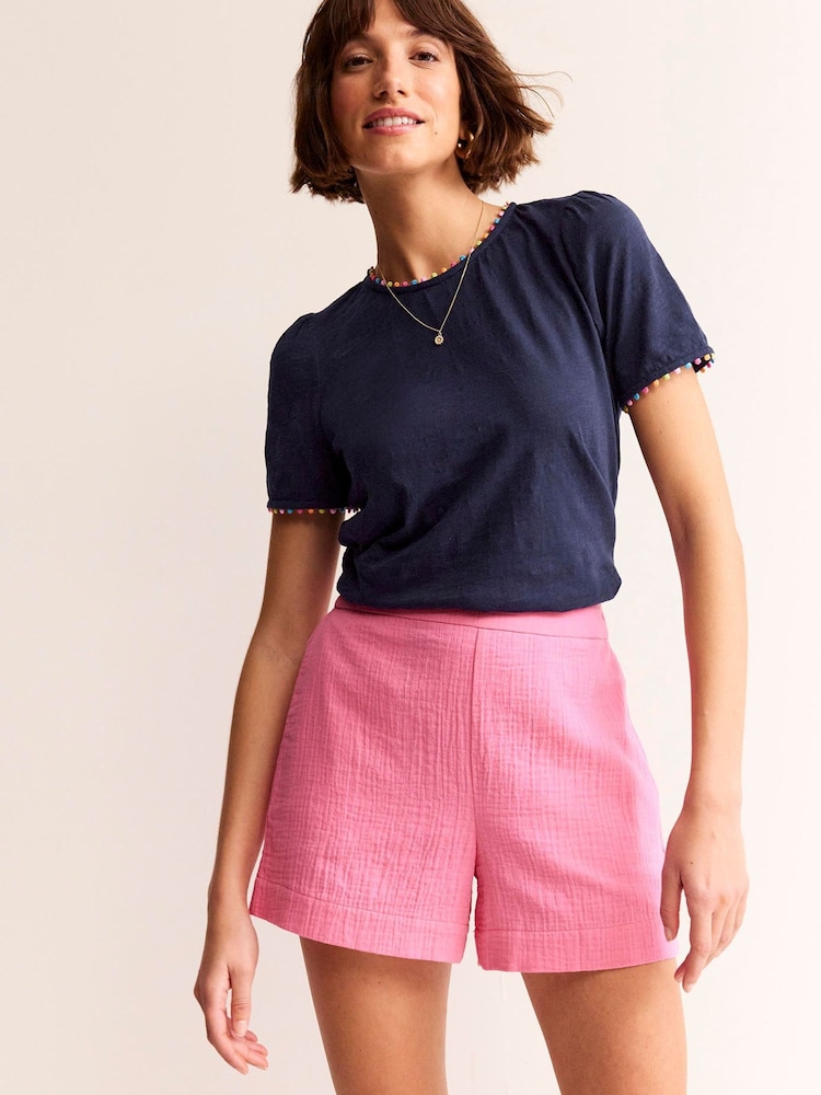 Boden Blue Ali Jersey 100% Cotton T-Shirt - Image 1 of 4