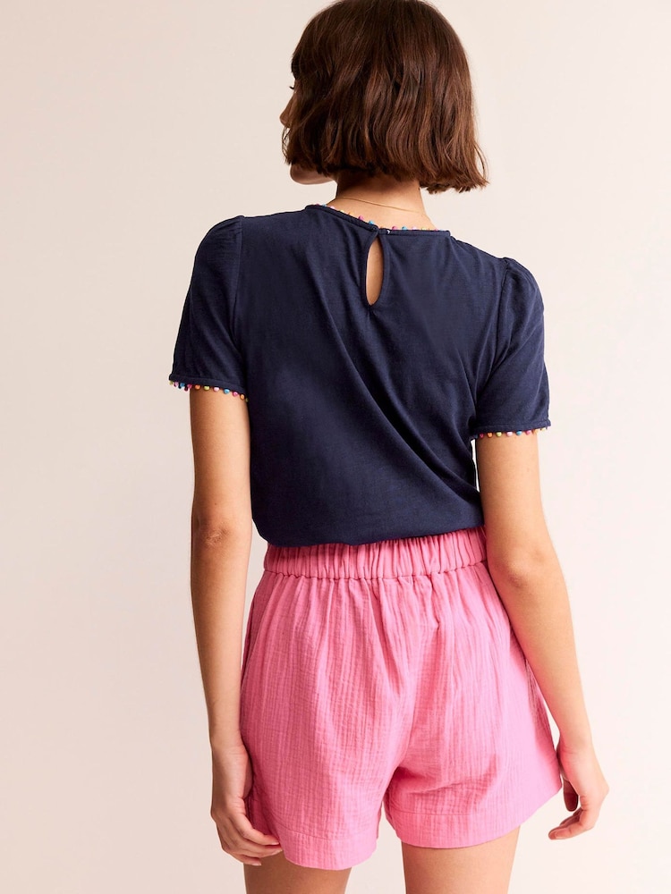 Boden Blue Ali Jersey 100% Cotton T-Shirt - Image 2 of 4