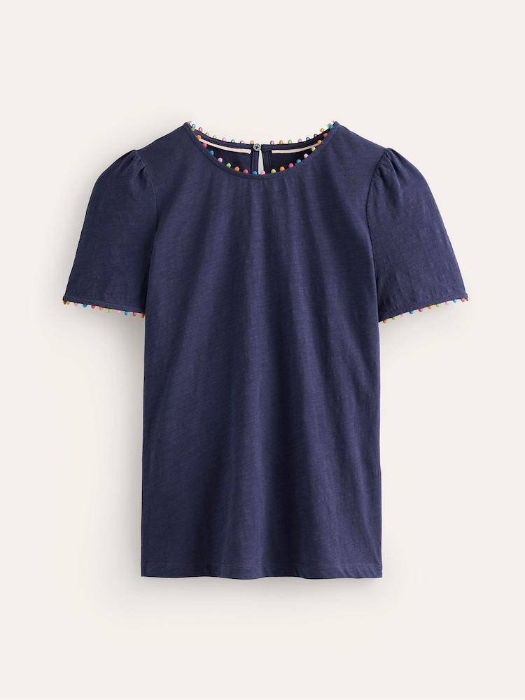 Boden Blue Ali Jersey 100% Cotton T-Shirt - Image 4 of 4