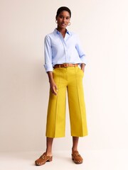 Boden Yellow Clean Wide Crop Trousers - Image 3 of 6