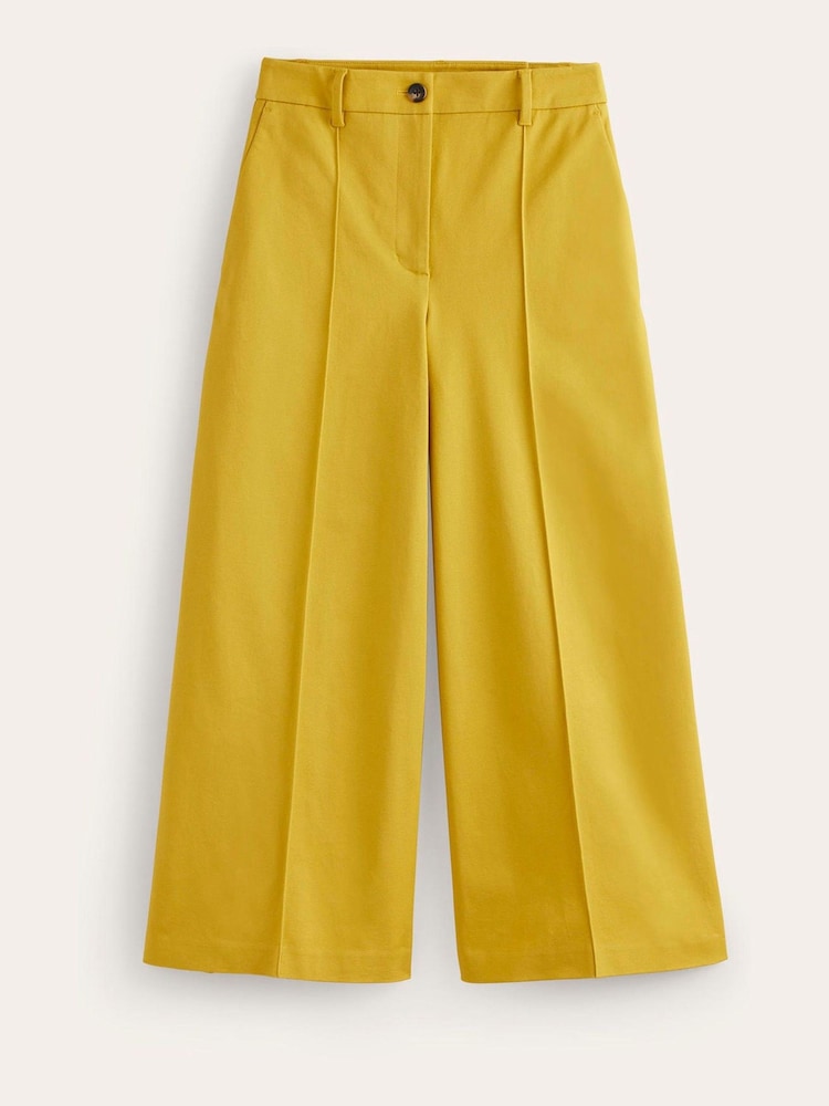 Boden Yellow Clean Wide Crop Trousers - Image 6 of 6 Boden Yellow Clean Wide Crop Trousers - Image 6 of 6