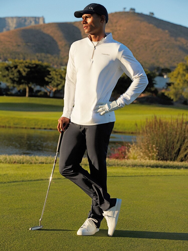 Calvin Klein Golf Newport Quarter Zip White Base Layer - Image 1 of 1