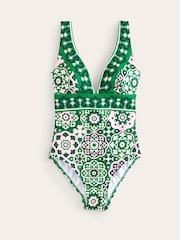 Boden Green Porto V-Neck Swimsuit - Image 5 of 6