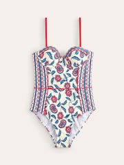 Boden Cream Panel Underwire Swimsuit - Image 5 of 6