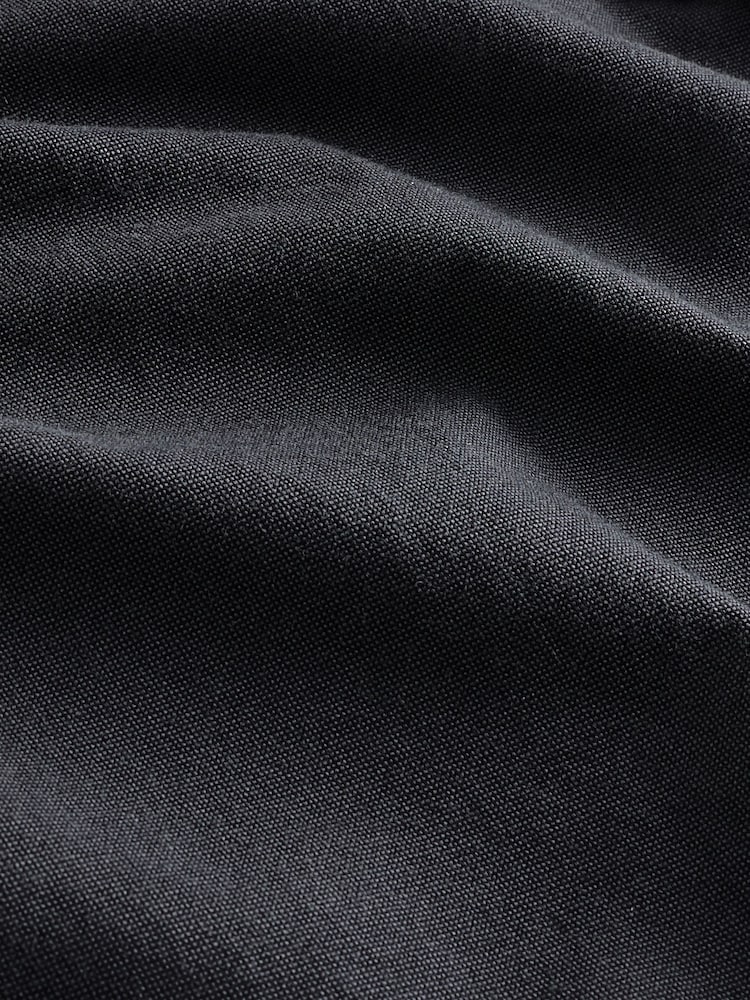 Charcoal Grey Regular Fit Long Sleeve Oxford Shirt - Image 9 of 10
